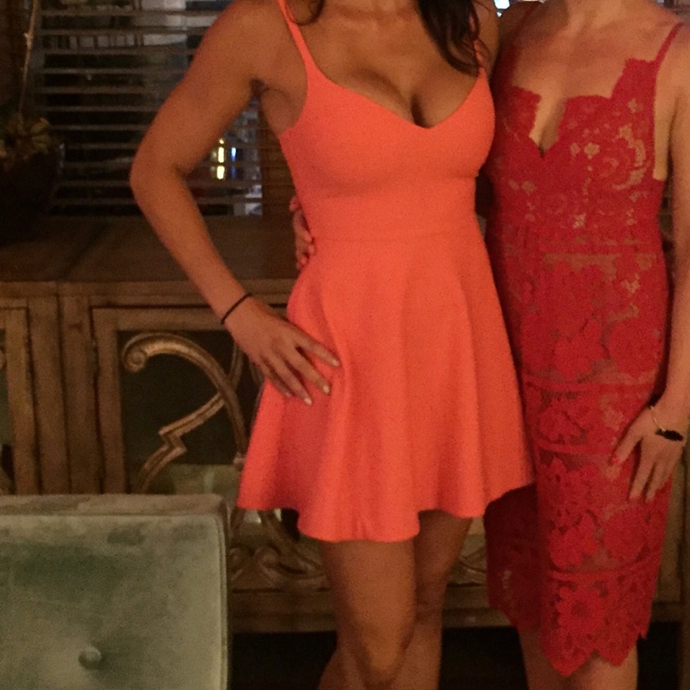 Elizabeth and James Short Coral Dress